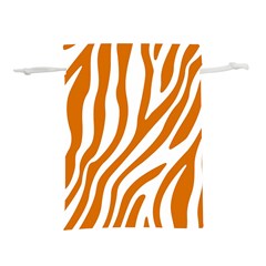 Orange Zebra Vibes Animal Print   Lightweight Drawstring Pouch (l)
