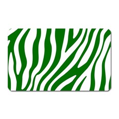 Dark Green Zebra Vibes Animal Print Magnet (rectangular) by ConteMonfrey