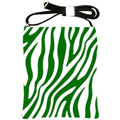 Dark Green Zebra Vibes Animal Print Shoulder Sling Bag by ConteMonfrey