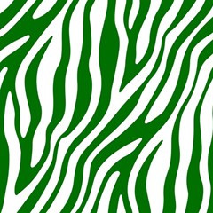 Dark Green Zebra Vibes Animal Print Play Mat (square) by ConteMonfrey