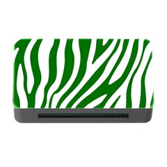 Dark Green Zebra Vibes Animal Print Memory Card Reader With Cf by ConteMonfrey