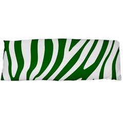 Dark Green Zebra Vibes Animal Print Body Pillow Case (dakimakura) by ConteMonfrey
