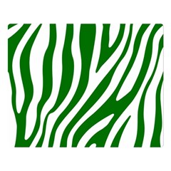 Dark Green Zebra Vibes Animal Print Two Sides Premium Plush Fleece Blanket (large) by ConteMonfrey