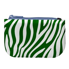 Dark Green Zebra Vibes Animal Print Large Coin Purse