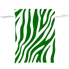 Dark Green Zebra Vibes Animal Print Lightweight Drawstring Pouch (xl) by ConteMonfrey