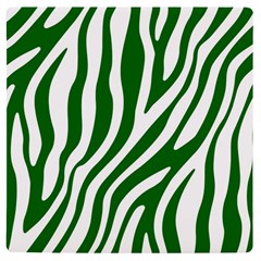 Dark Green Zebra Vibes Animal Print Uv Print Square Tile Coaster  by ConteMonfrey