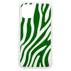 Dark Green Zebra Vibes Animal Print Iphone 12 Mini Tpu Uv Print Case	 by ConteMonfrey