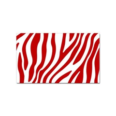 Red Zebra Vibes Animal Print  Sticker Rectangular (100 Pack)