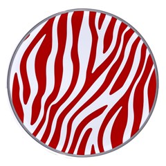 Red Zebra Vibes Animal Print  Wireless Fast Charger(white)