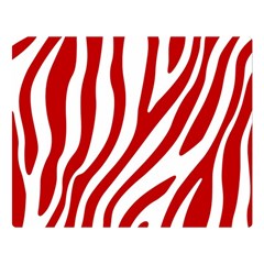 Red Zebra Vibes Animal Print  Premium Plush Fleece Blanket (large)