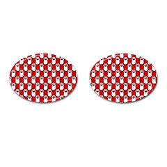 Red And White Cat Paws Cufflinks (oval) by ConteMonfrey