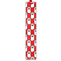 Red And White Cat Paws Large Book Marks by ConteMonfrey