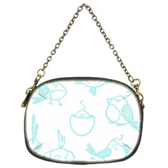 Birds Seamless Pattern Blue Chain Purse (two Sides) by ConteMonfrey