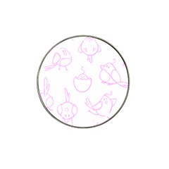 Birds Seamless Pattern Purple Hat Clip Ball Marker (4 Pack) by ConteMonfrey