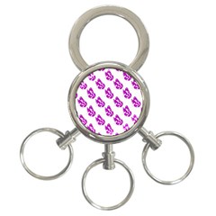 Purple Butterflies On Their Own Way  3-ring Key Chain by ConteMonfrey