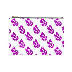 Purple Butterflies On Their Own Way  Cosmetic Bag (large) by ConteMonfrey