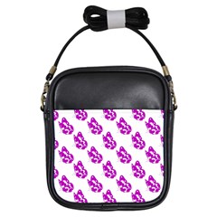 Purple Butterflies On Their Own Way  Girls Sling Bag by ConteMonfrey