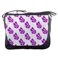 Purple Butterflies On Their Own Way  Messenger Bag by ConteMonfrey
