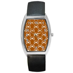 Brown Golden Bees Barrel Style Metal Watch by ConteMonfrey