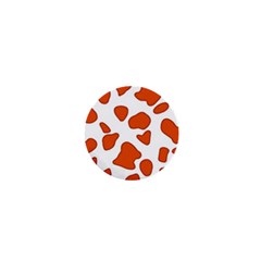 Orange Cow Dots 1  Mini Buttons