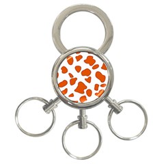 Orange Cow Dots 3-ring Key Chain by ConteMonfrey