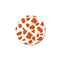 Orange Cow Dots Golf Ball Marker