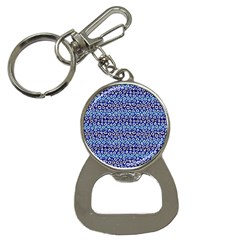 Animal Print - Blue - Leopard Jaguar Dots Small  Bottle Opener Key Chain by ConteMonfrey