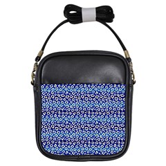 Animal Print - Blue - Leopard Jaguar Dots Small  Girls Sling Bag