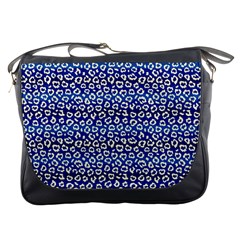 Animal Print - Blue - Leopard Jaguar Dots Small  Messenger Bag by ConteMonfrey