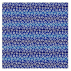 Animal Print - Blue - Leopard Jaguar Dots Small  Square Satin Scarf (36  X 36 ) by ConteMonfrey