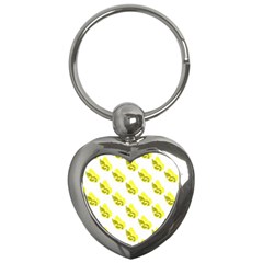 Yellow Butterflies On Their Own Way Key Chain (heart) by ConteMonfrey