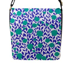 Green Flowers On The Wall Flap Closure Messenger Bag (l) by ConteMonfrey