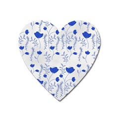 Blue Classy Tulips Heart Magnet by ConteMonfrey