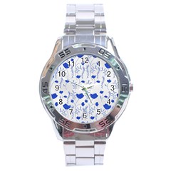 Blue Classy Tulips Stainless Steel Analogue Watch by ConteMonfrey