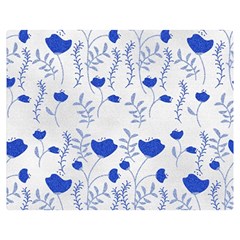 Blue Classy Tulips Two Sides Premium Plush Fleece Blanket (medium) by ConteMonfrey