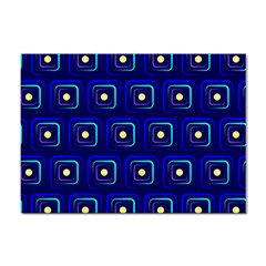 Blue Neon Squares - Modern Abstract Sticker A4 (10 pack)