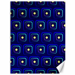 Blue Neon Squares - Modern Abstract Canvas 36  x 48 
