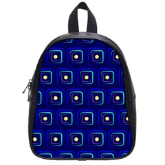 Blue Neon Squares - Modern Abstract School Bag (small) by ConteMonfrey
