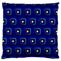 Blue Neon Squares - Modern Abstract Standard Premium Plush Fleece Cushion Case (one Side) by ConteMonfrey