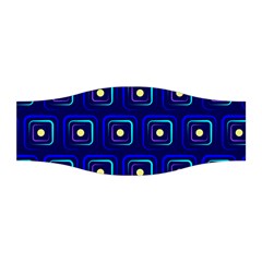 Blue Neon Squares - Modern Abstract Stretchable Headband