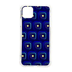 Blue Neon Squares - Modern Abstract Iphone 11 Pro Max 6 5 Inch Tpu Uv Print Case