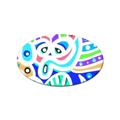 Crazy Pop Art - Doodle Animals   Sticker Oval (100 Pack) by ConteMonfrey