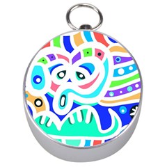 Crazy Pop Art - Doodle Animals   Silver Compasses by ConteMonfrey