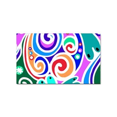 Crazy Pop Art - Doodle Circles   Sticker (rectangular) by ConteMonfrey