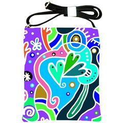 Crazy Pop Art - Doodle Hearts   Shoulder Sling Bag by ConteMonfrey