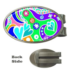 Crazy Pop Art - Doodle Lover   Money Clips (oval)  by ConteMonfrey