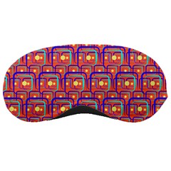 Pink Yellow Neon Squares - Modern Abstract Sleeping Mask