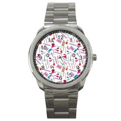 Manicure Nail Sport Metal Watch by SychEva