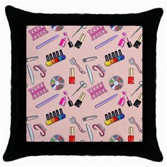 Manicure Throw Pillow Case (black) by SychEva