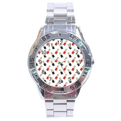 Nails Manicured Stainless Steel Analogue Watch